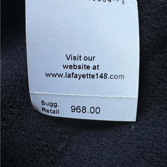 NWT Lafayette 148 100% Virgin Wool Crepe Belted Short Sleeve Shirt Dress sz 16W - Picture 10 of 11